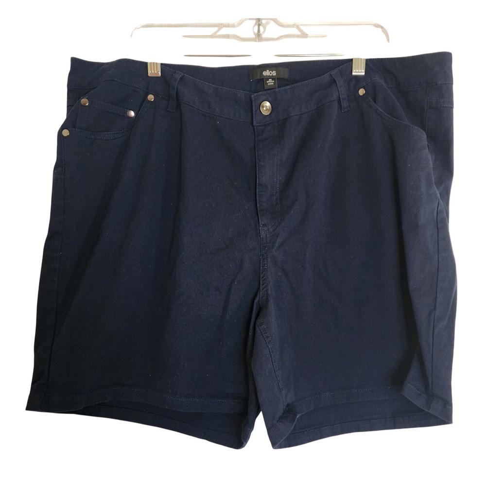 Ellos Womens Dark‎ Blue Shorts Size 22